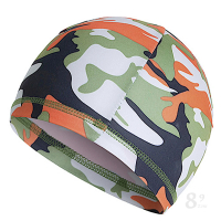 【89 zone】日系內襯運動速乾騎行頭盔 保暖帽 防風帽 內襯帽(迷彩橘黃)