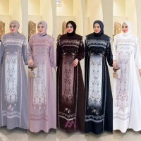 gamis terbaru/gamis kekinian/gamis kondangan/dress pesta/pakaian muslimah/hmf
