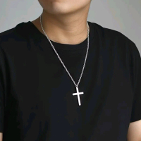 Kalung Titanium Salib Kalung Anti Karat Pria Wanita