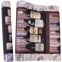 Vintage Wine Label Wine Bottle Wallpaper Hotel Decoration Bar Background Wall Waterproof Cellar Winery Wine Shelf Wallpaper