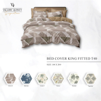 Vallery Quincy Signature - Bed Cover King 180x200 Tinggi 40Cm Fitted - New Motif