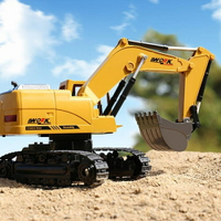 電動挖掘機玩具遙控挖掘機合金遙控挖土機兒童玩具 LX 全館免運