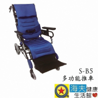 輪昇 特製推車 未滅菌 海夫健康生活館 輪昇 仰躺 傾倒 可調式 多功能 輪椅_S-B5