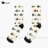 Pleco! Plecostomus Pleco Fish Aquarium Freshwater Socks Socks For Women 360° Digital Printing Custom Gift Streetwear Funny Sock