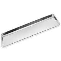 Metal Dinner Plate Stainless Steel Baking Serving Tray Oven Pan Steam Food Tray for Cooking