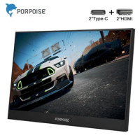 PORPOISE Portable lcd hd monitor usb type c HDMI-compatible for laptop,phone,xbox,switch and ps4 portable gaming monitor