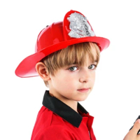 Fireman Costume-Hard Helmets-Fireman Helmet Firefighter Hats-Fireman Accessories Halloween Cosplay Costume for Kids