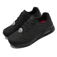 SKECHERS 休閒鞋 Uno SR Wide 寬楦 女鞋 防滑 運動 氣墊 耐油 合成皮革鞋面 黑(108021-WBLK)