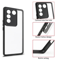 Luxury Lightweight Shockproof Phone Case For VIVO S16 S17 Pro S17e V27 Soft TPU Frame Hard Plastic Transparent Back Cover