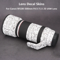for Canon RF 100500 Lens Stickers Protective Skin For Canon RF100-500mm F4.5-7.1 L IS USM Lens Decal RF100-500 Cover Film