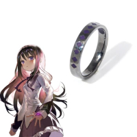 Anime Puella Magi Madoka Magica Rings Akemi Homura Cosplay Props Metal Rings for Friends Gifts Jewelry Accessories