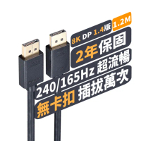 【PX大通-】2年保固1.4版8K無卡扣插拔240/165/144Hz電競DisplayPort傳輸線DP線dp線display port(DP-1.2MX)