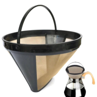 Reusable Pour over Coffee Filter Paperless Handle Coffee Filters Coffee Tea Drip Filter Portable Coffee Strainer Kitchen Tool