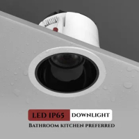 LED waterproof downlight ip65 anti-glare downlight in bathroom kitchen. Built-in household fog and moisture proof ceiling 7W10W