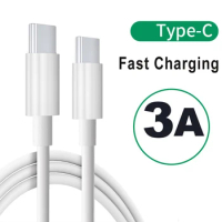 0.2m 1m 2m 3A PD Fast Charging Cable Type C To Type C Cable For Samsung S21 S20 FE Ultra A12 A32 A52 A72 M12 M42 5G Mobile Phone