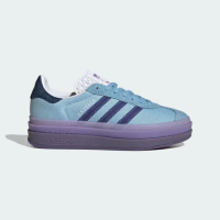 【adidas 愛迪達】Gazelle Bold X KS W 女 休閒鞋 運動 經典 三葉草 厚底 聯名 藍紫(IG4339)
