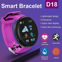 D18 Smart Watch Men Women Smart Bracelet LED Smartwatch Waterproof Smart Touch Screen Bracelet Smartband For Android IOS