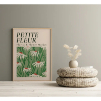 Tranh treo tường Flower Market Green Flower Shop Sign, Florist Gift, Flower Shop Decor, Tokyo Flower