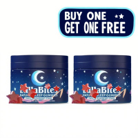 2 packs help you sleep comfortably. LullaBites NaturalSleep Gummies sweet strawberry flavor 60 table