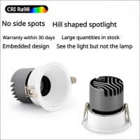 CRI 98 Embedded Home Commercial Anti-glare Smart LED Spotlight Without Secondary Spot, Tapered Spotlight Focos Led