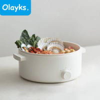 Olayks Electric Cooker Ceramic Glazed Inner Rice Cooker Multifunctional 2L/3L/5L Household Kitchen Appliance For Dormitory