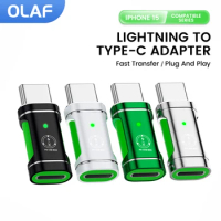 Olaf Lightning To Type-C Adapter PD30W Fast Transfer Lightning Female To Type C Male Connector For iphone 15 Samsung Xiaomi