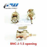 BNC-J-1.5-3-5-7 Male BNC-JW-1.5-3 Male Connector Q9 Curved Right Angle Crimping 50-3 RG58 RG142 RG400 RG316 Feeder BNC Connector