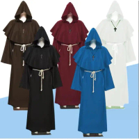 Medieval Monk Robes Cosplay Costume Medieval Priest, Plague Doctor, Can Be Worn by All Genders and A