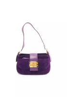 Fendi 二奢 Pre-loved Fendi Zucca Handbag suede leather purple