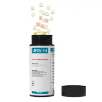100 Strips URS-14 Urinalysis Reagent Strips Urine Test Strip Leukocytes Urobilinogen Protein PH 14 Parameters Analysis
