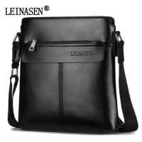LEINASEN 2024 Men Shoulder Bag Luxury Leather Business Designer High Quality Messenger s Casual Office s For