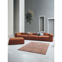 現代復古意式極簡客廳沙發小戶型直排方塊沙發北歐簡約寬大燈芯絨