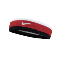【NIKE 耐吉】運動頭帶 慢跑 NIKE SWOOSH 頭帶 紅白黑 N0001544118OS