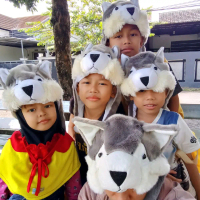 TOPI BONEKA KUPLUK ANAK MOTIF KARANTER SRIGALA Sd