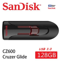 SanDisk 晟碟 全新升級版  128GB USB3.0亮紅高速隨身碟 原廠平輸(原廠5年保固 滑動伸縮接埠)