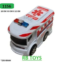 Mobil Mainan Friction Anak – Ambulance Putih & Polisi Densus 88 Hitam – Tanpa Baterai 1156 PUTIH