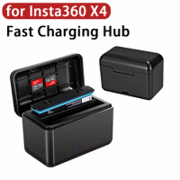 for Insta360 X4 Fast Charging Box and Battery For Insta 360 ONE X4 Charger Hub 2 Ways Camera Accessories