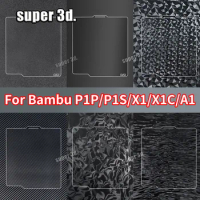 Bambu P1s Printing Plate 3d Printer Parts 257x257mm Build Plate Pei Peo Pet For Bambu Lab X1 Carbon 