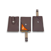 Simple Card Holder Model Kancing / Dompet Kartu / Card Case Kulit Imitasi PU Leather Tebal Premium M