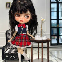 blythe doll clothes school uniform skirt set handmade 28-30cm OB22 OB24 AZONE Dress for Blythe doll accessories