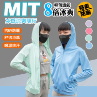 【QIDINA】台灣獨家設計款涼感防曬外套(運動外套 連帽外套 薄外套 外套 女 女生外套 短版外套)