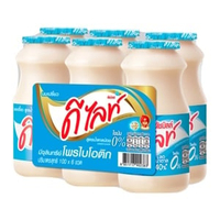 ดัชมิลล์ ดีไลท์ นมเปรี้ยว สูตรน้ำตาลน้อย 100 มล. แพ็ค 6 ขวด
