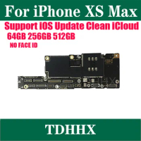 Original Mainboard For iPhone XS Max Fully Tested Cleaned ICloud 64GB 256GB 512GB Unlocked Compatible with IPhone Motherboard