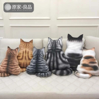 【原家良品】3D立體貓背影 貓抱枕 貓娃娃 3D仿真 貓咪娃娃 貓娃娃 貓咪抱枕  1入