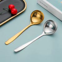 Korean Stainless Steel Thickening Spoon Creative Long Handle Hotel Hot Pot Spoon Soup Ladle Home Kitchen Cooking Tools