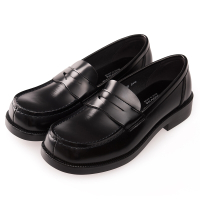 日本 HARUTA 女 平底方頭 黑色 樂福鞋 人造皮革 復古經典便士 學生鞋 通勤鞋 4900