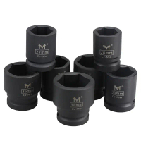 1 inch impact socket, 25mm square hole, heavy duty pneumatic tool parts, air socket, 6-point metric 
