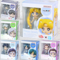 Bandai Original Figuarts Sailor Moon Figure Mini Sailor Star Healer Seiya Kou Action Figurine Anime Collection Pvc Model Toy