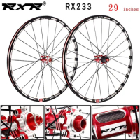 RXR 29" RX233 Wheelset Carbon Hub MTB Disc Brake 5 Bearings Bicycle Wheel Sets Mountain Bike 7-11Speed Thru Axle/QR MTB Wheels