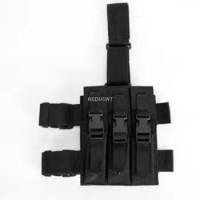 Wholesale 100pcs MP5 MP7 Triple Magazine Pouch Tactical Modular MOLLE Drop Leg Triple Mag Pouch Carrier For Airsoft Hunting